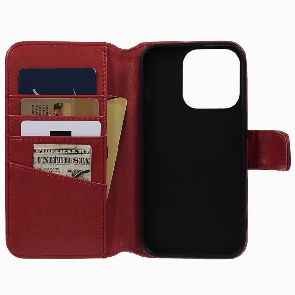 Nordic Covers iPhone 15 Pro -suojakuori Essential Leather Poppy Red