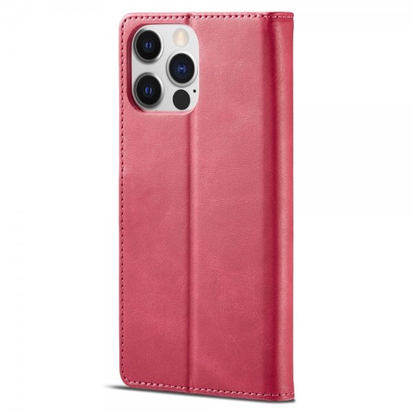 Lc.Imeeke iPhone 15 Pro -suojakuori korttipaikalla ja jalustatoiminnolla magenta