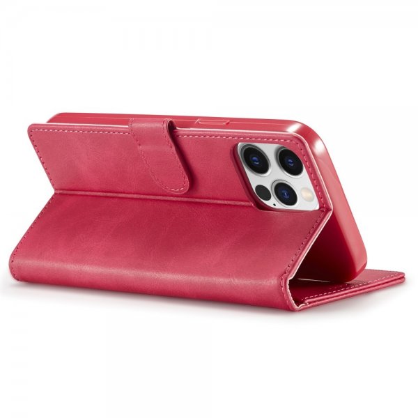 Lc.Imeeke iPhone 15 Pro -suojakuori korttipaikalla ja jalustatoiminnolla magenta