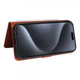 Betopnice iPhone 15 Pro -kotelo irrotettavalla kuorella 005 Ruskea