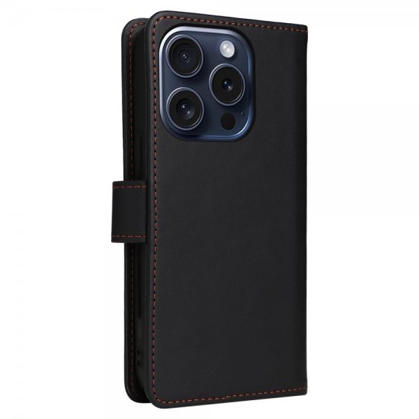 Betopnice iPhone 15 Pro -kotelo irrotettavalla kuorella 005 musta