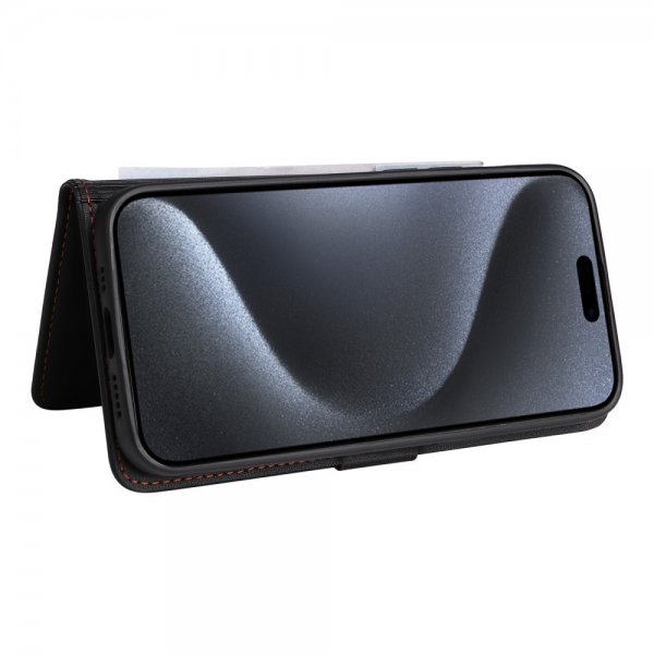 Betopnice iPhone 15 Pro -kotelo irrotettavalla kuorella 005 musta