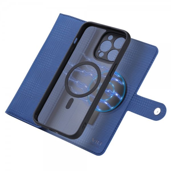 VILI iPhone 15 Pro Kuori irrotettavalla kannella GHB Series MagSafe Sininen
