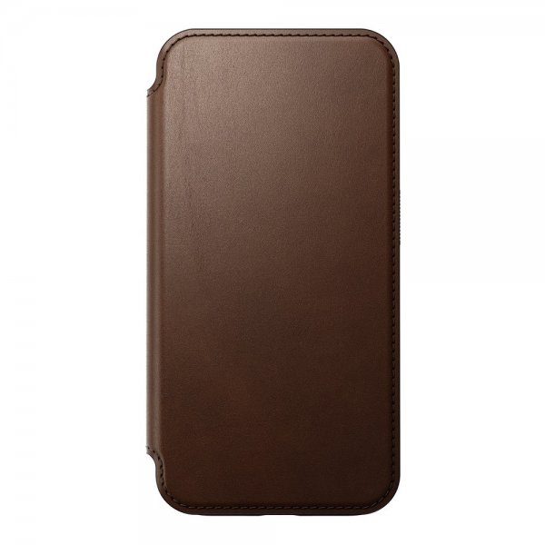Nomad iPhone 15 Pro -kotelo Modern Leather Folio, ruskea