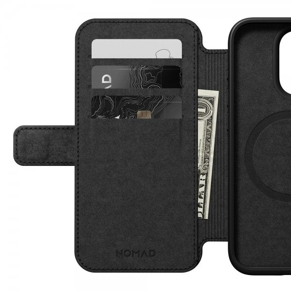Nomad iPhone 15 Pro -kotelo Modern Leather Folio, ruskea