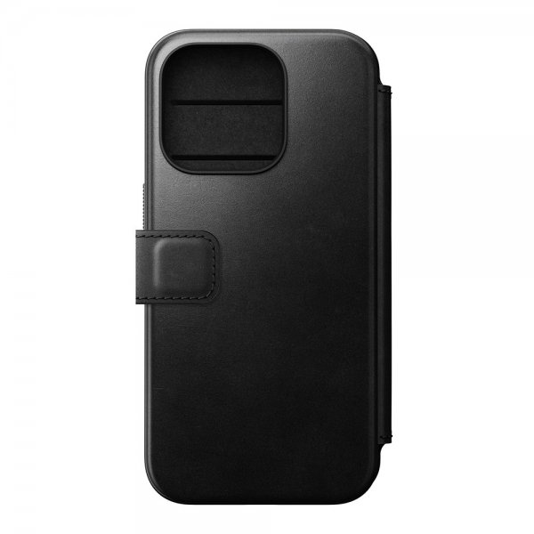 Nomad iPhone 15 Pro -suojakuori Modern Leather Folio Horween Musta