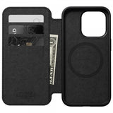 Nomad iPhone 15 Pro -suojakuori Modern Leather Folio Horween Musta