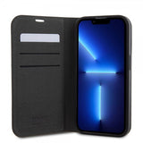 Karl Lagerfeld iPhone 15 Pro -suojakotelo NFT Karl & Choupette Patch Saffiano Musta