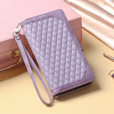 iPhone 15 Pro Kotelo Ruutukuvio Vetoketju Violetti