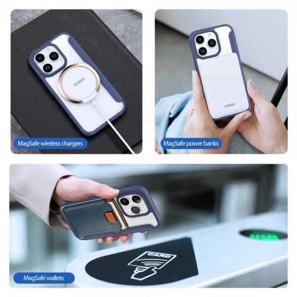 Dux Ducis iPhone 15 Pro -kotelo, Skin X Pro Series MagSafe, sininen
