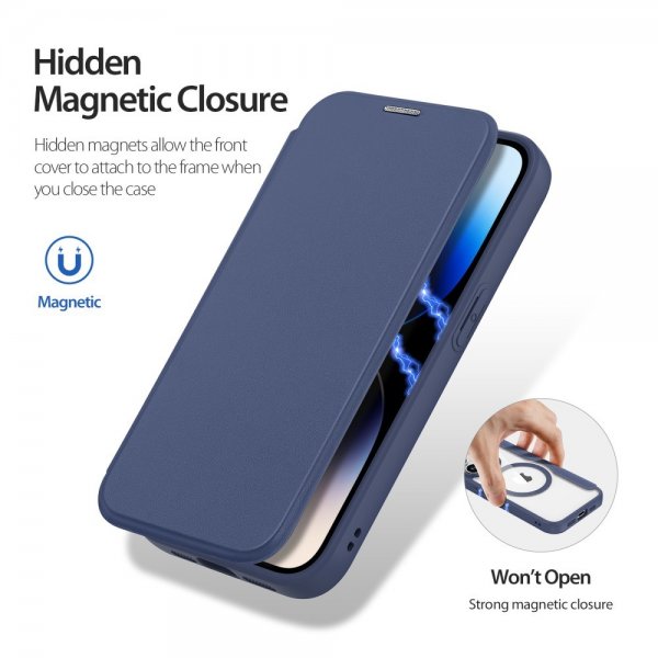 Dux Ducis iPhone 15 Pro -kotelo, Skin X Pro Series MagSafe, sininen