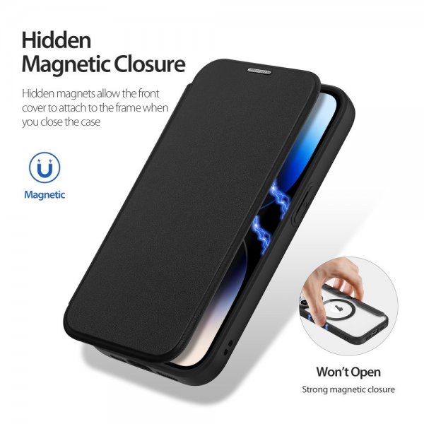 Dux Ducis iPhone 15 Pro Kotelo Skin X Pro Series MagSafe Musta
