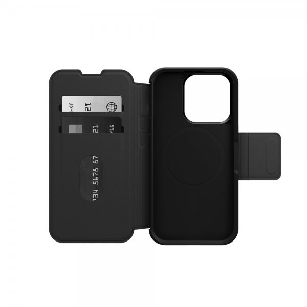 Otterbox iPhone 15 Pro -suojakuori Strada MagSafe Shadow Black