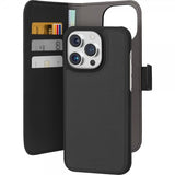 Puro iPhone 15 Pro -kotelo lompakolla irrotettava 2-in-1 musta