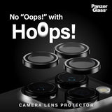 PanzerGlass iPhone 15 Pro/iPhone 15 Pro Max Kameran suojarengas Hoops Musta