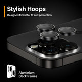PanzerGlass iPhone 15 Pro/iPhone 15 Pro Max Kameran suojarengas Hoops Musta