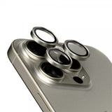 PanzerGlass iPhone 15 Pro/iPhone 15 Pro Max Kameran suoja Hoops Natural Titanium
