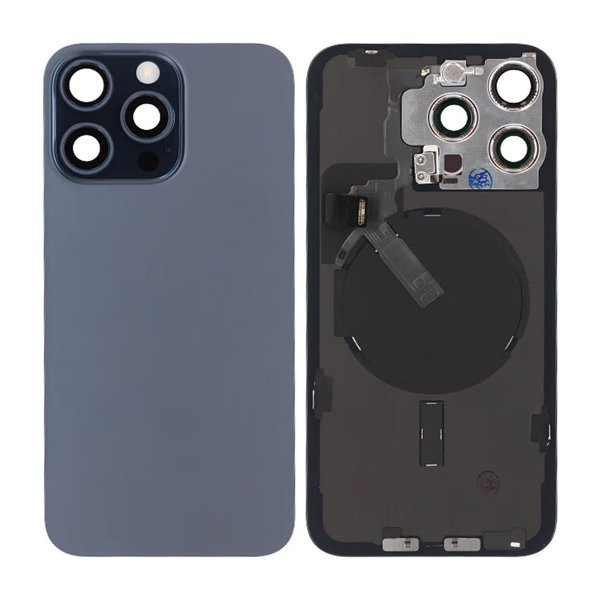 iPhone 15 Pro Max Takalasi Täydellinen OEM - Titaaniansininen