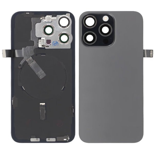iPhone 15 Pro Max Takalasi Kokonainen OEM - Titaanitumma