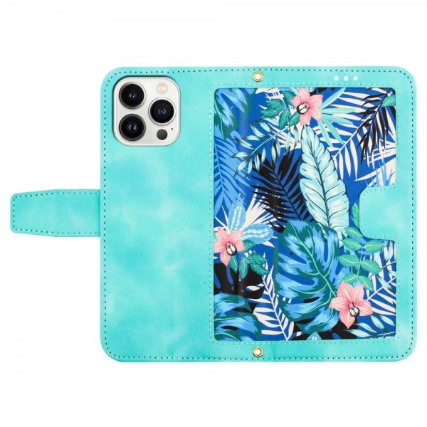 iPhone 15 Pro Max Kuori Kukkakuvio Vihreä