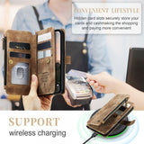 CaseMe iPhone 15 Pro Max -kotelo C30-sarja, ruskea