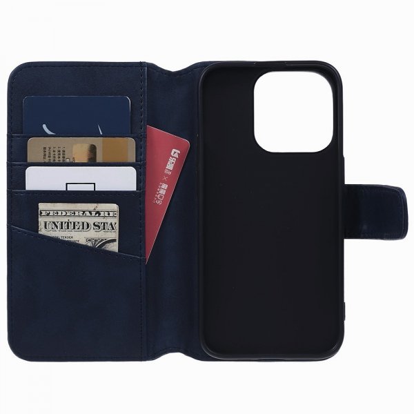 Nordic Covers iPhone 15 Pro Max Essential Leather -suojakotelo, Heron Blue