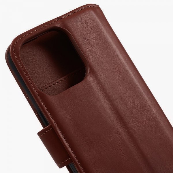 Nordic Covers iPhone 15 Pro Max -kotelo, Essential Leather, Maple Brown