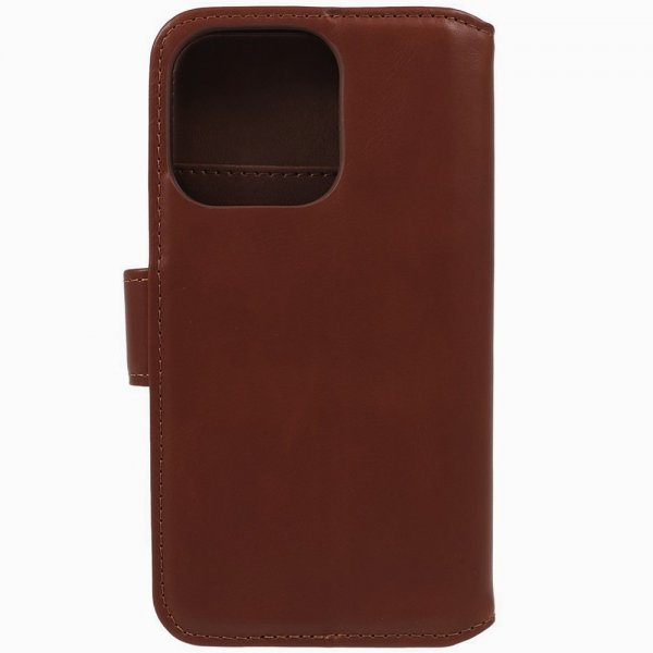Nordic Covers iPhone 15 Pro Max -kotelo, Essential Leather, Maple Brown