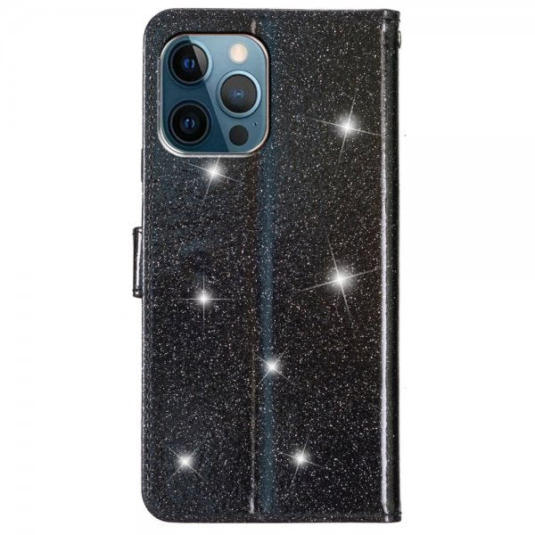 iPhone 15 Pro Max Kuori Glitter Musta