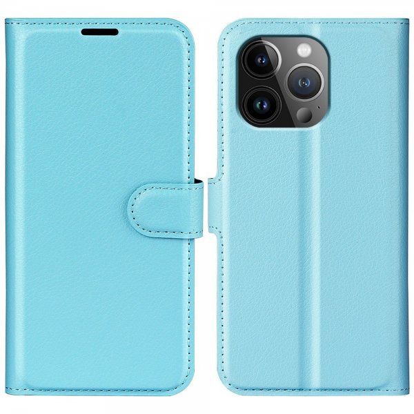 iPhone 15 Pro Max Kuori Litchi Sininen