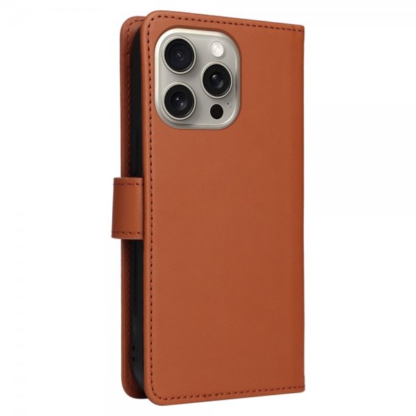Betopnice iPhone 15 Pro Max -kotelo irrotettavalla kuorella 005 Ruskea