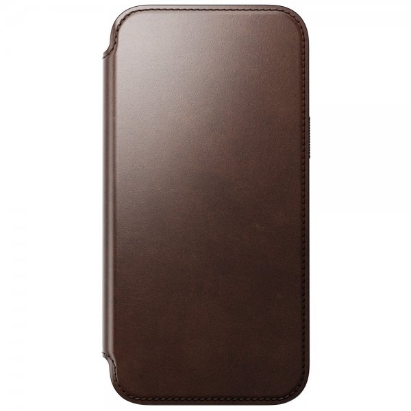 Nomad iPhone 15 Pro Max Modern Leather Folio -kotelo Horween Rustic Brown
