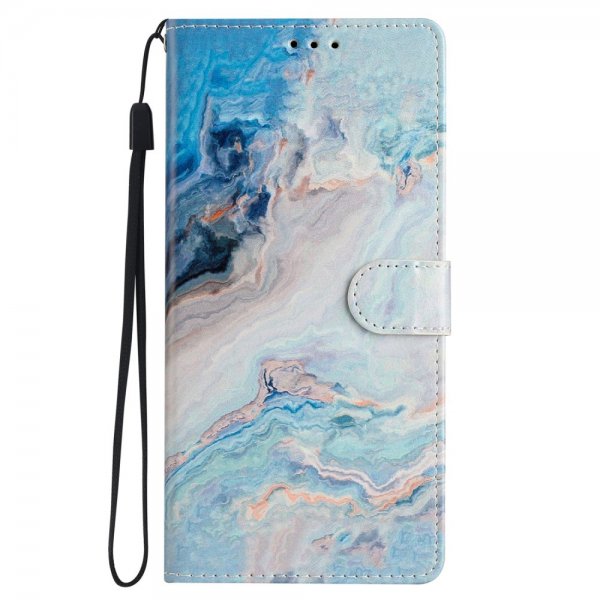 iPhone 15 Pro Max -suojakuori, sininen marmorikuvio