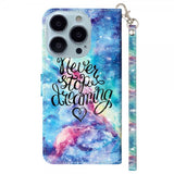 iPhone 15 Pro Max Kuori Never Stop Dreaming -aiheella