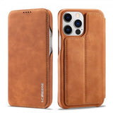 Lc.Imeeke iPhone 15 Pro Max -kotelo Retro Ruskea