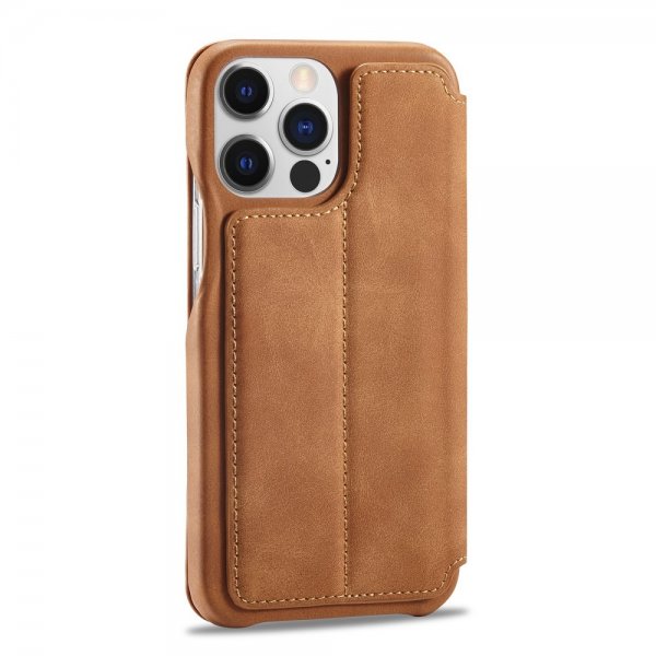 Lc.Imeeke iPhone 15 Pro Max -kotelo Retro Ruskea