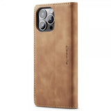 CaseMe iPhone 15 Pro Max - Retro Flip -ruskea suojakotelo