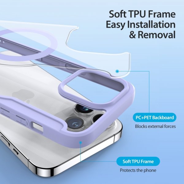 Dux Ducis iPhone 15 Pro Max -kotelo Skin X Pro Series MagSafe, violetti