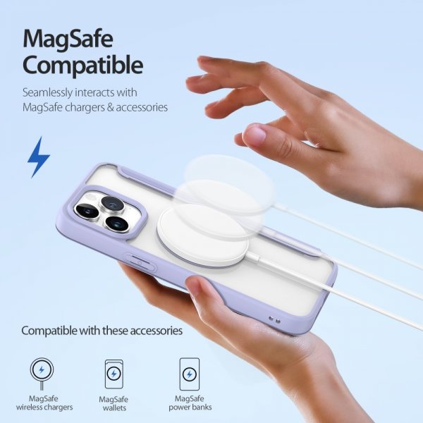 Dux Ducis iPhone 15 Pro Max -kotelo Skin X Pro Series MagSafe, violetti