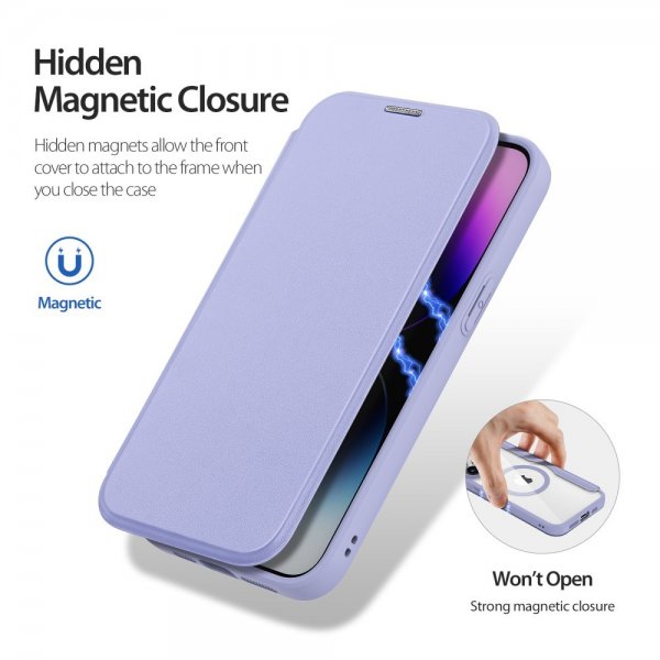 Dux Ducis iPhone 15 Pro Max -kotelo Skin X Pro Series MagSafe, violetti