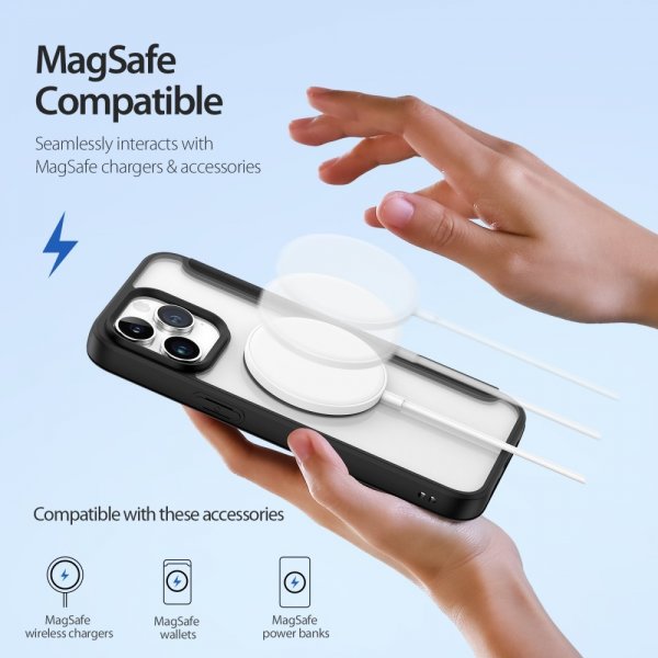 Dux Ducis iPhone 15 Pro Max -kotelo Skin X Pro Series MagSafe, musta