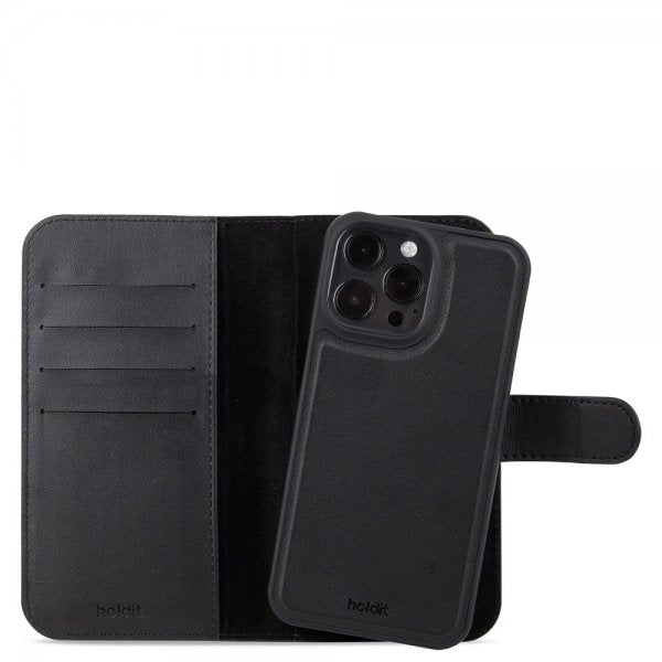 Holdit iPhone 15 Pro Max Wallet Case Magnet Plus Musta