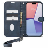 Spigen iPhone 15 Pro Max -lompakkokotelo Wallet S Pro, tummansininen