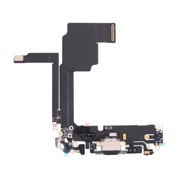 iPhone 15 Pro Max -latausliitin joustokaapelilla - musta