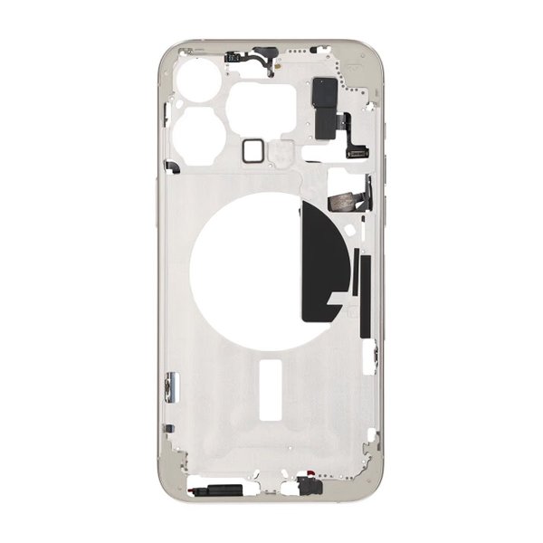 iPhone 15 Pro Max Keskirunko pienillä osilla OEM - Titaanivalkoinen