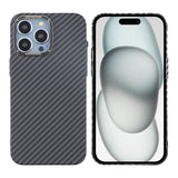 iPhone 15 Pro Max Kuori Hiilikuitukuvio Musta