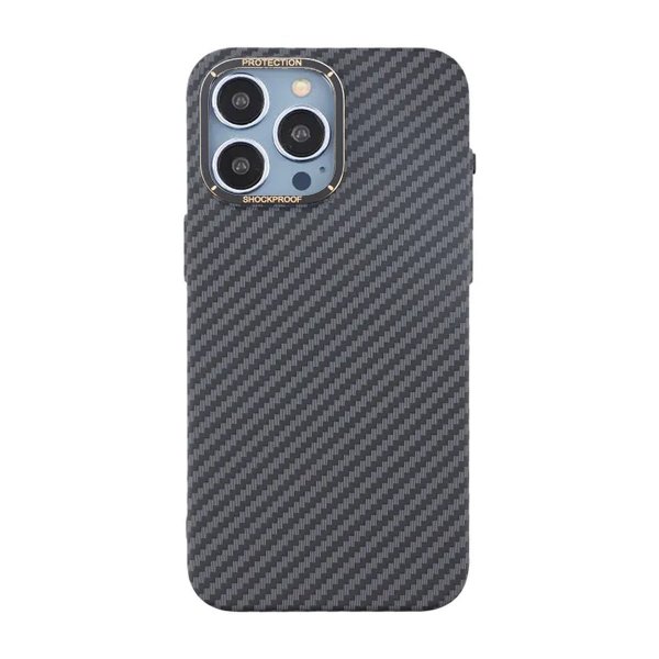 iPhone 15 Pro Max Kuori Hiilikuitukuvio Musta