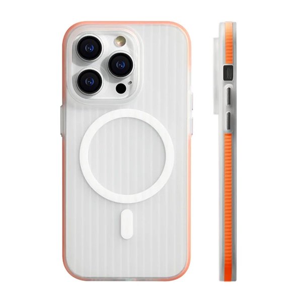 iPhone 15 Pro Max Kuori Korrugoitu MagSafe Oranssi