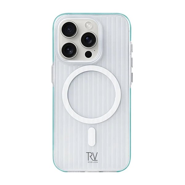 Rvelon iPhone 15 Pro Max Kuori Aaltopahvinen MagSafe Sininen
