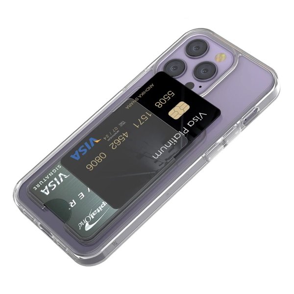 Rvelon iPhone 15 Pro Max Kuori Korttipidike Läpinäkyvä